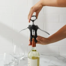 Wing Corkscrew In Stainless Steel And Black