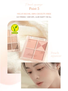 Dasique 4-Color Matte Blush Palette, High Color Payoff, Long-Lasting, Natural Glow, Lightweight & Breathable, Vegan Formula, Fashionable Makeup Brand, Christmas Holiday Essential - # 04 Beige Knit - 查看 9