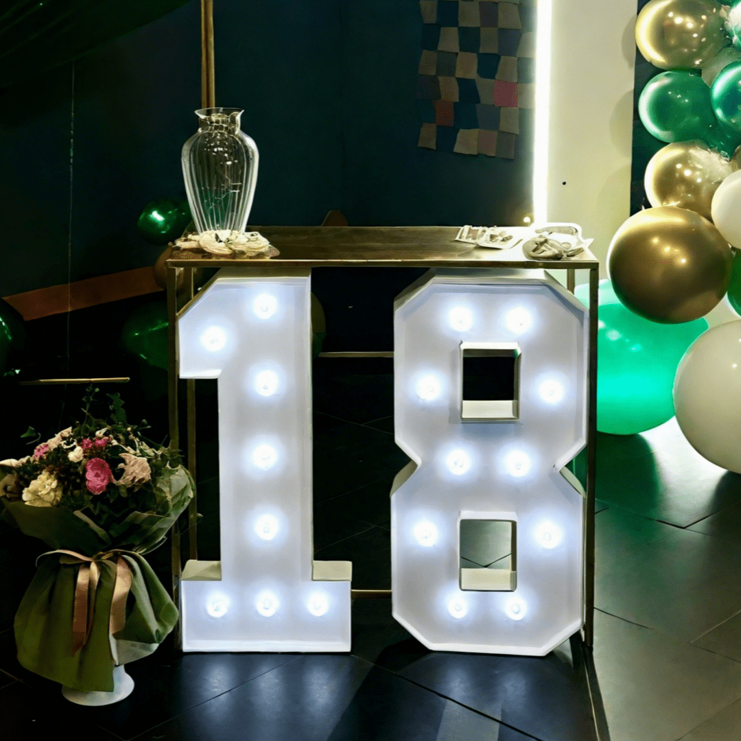 73cm/28,7 pollici Cornice digitale luminosa Marquee Pannello KT con numeri da 0 a 9, alimentato a batteria, con LED bianchi freddi per decorazioni di Ognissanti, carnevale, feste di compleanno, anniversari, lauree