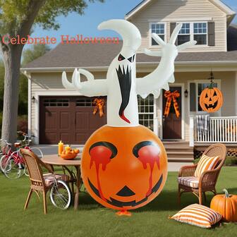 Décorations gonflables d'extérieur pour Halloween, guirlande de citrouilles d'Halloween, mini citrouilles gonflables d'Halloween, décorations gonflables d'Halloween, convient pour une utilisation intérieure et extérieure, peut être suspendu ou placé individuellement, décorations d'Halloween