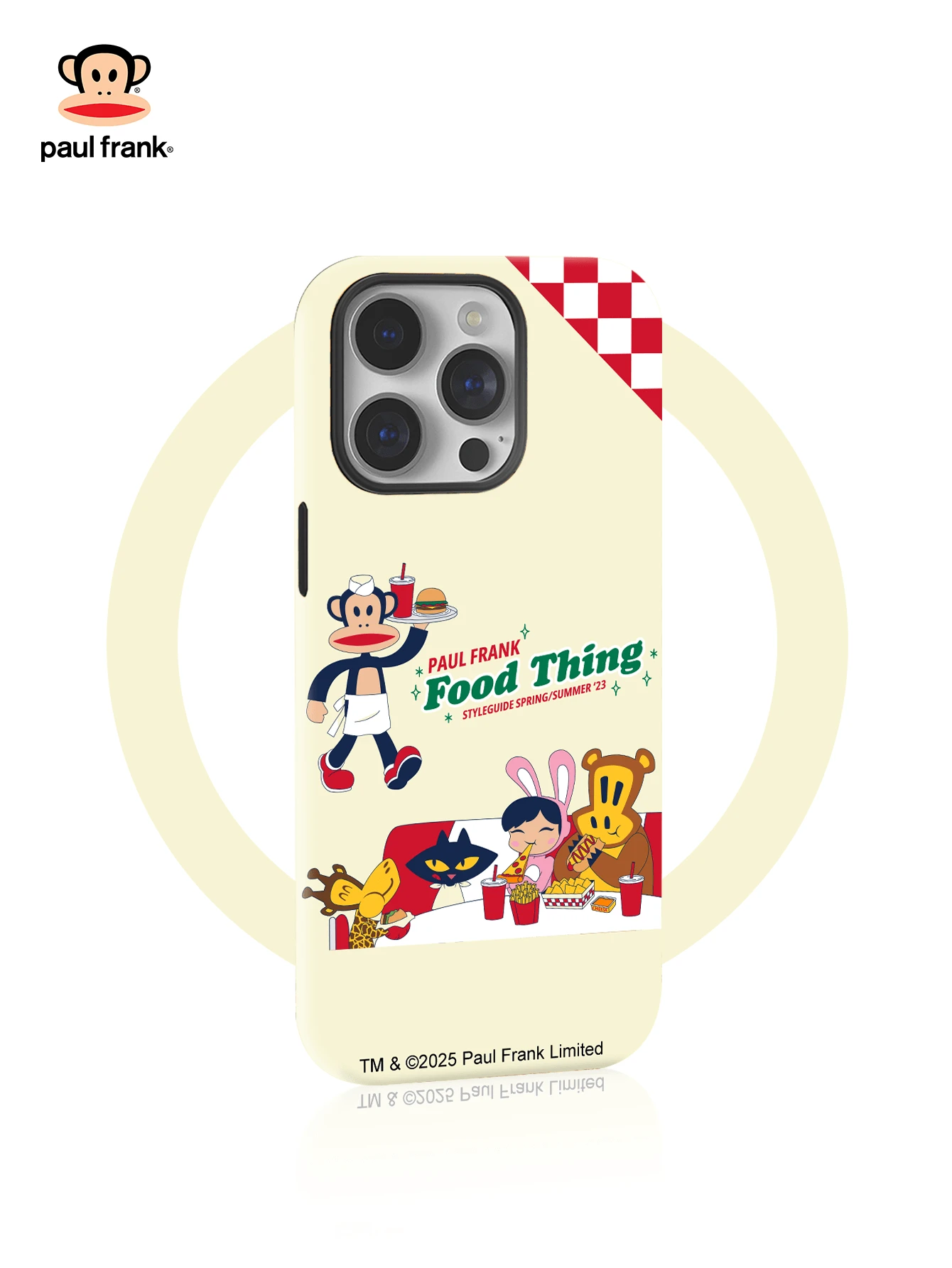 Paul Frank Licensed Authentic 2-In-1 Phone Case, Full Body Protective Shockproof Camera Cover, Design Compatible With IPhone 13/14/15/16 Pro Max - Multicolor - View 1