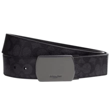 Coach Men's Casual Belt Leather Ratchet Belt For Men Dress and Business Belt for Men with Adjustable Buckle, Trim to Fit - 黑色1 - 查看 6