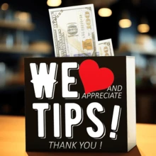 Trinkgeldbox für Barkeeper, Acryl-Trinkgeldbox für Spendenbox, Spendenkasse, Trinkgeldkasse, Sammelbox für Restaurant, Musiker, Fahrer