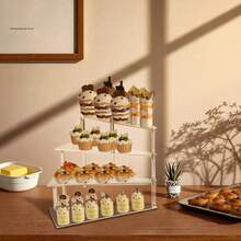 Đế đựng bánh cupcake bằng acrylic, Đế đựng bánh cupcake bằng acrylic, Đế đựng bánh cupcake và trưng bày món tráng miệng nhiều tầng, Thích hợp cho tiệc tùng, Ngày quốc khánh Ả Rập Xê Út, Đám cưới, Sinh nhật - Nhiều màu - Xem 5