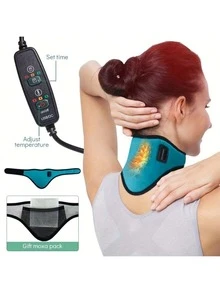1pc USB Powered Neck Fatigue Relief Heating Pad, 3 Temperature Settings, Ergonomic Design, Neck Massager, Neck Stretcher, Neck Warmer, Portable Arm/Leg/Neck Electric Heating Pad, Fast Heating, Birthday/Valentine's Day/Mother's Day Gift