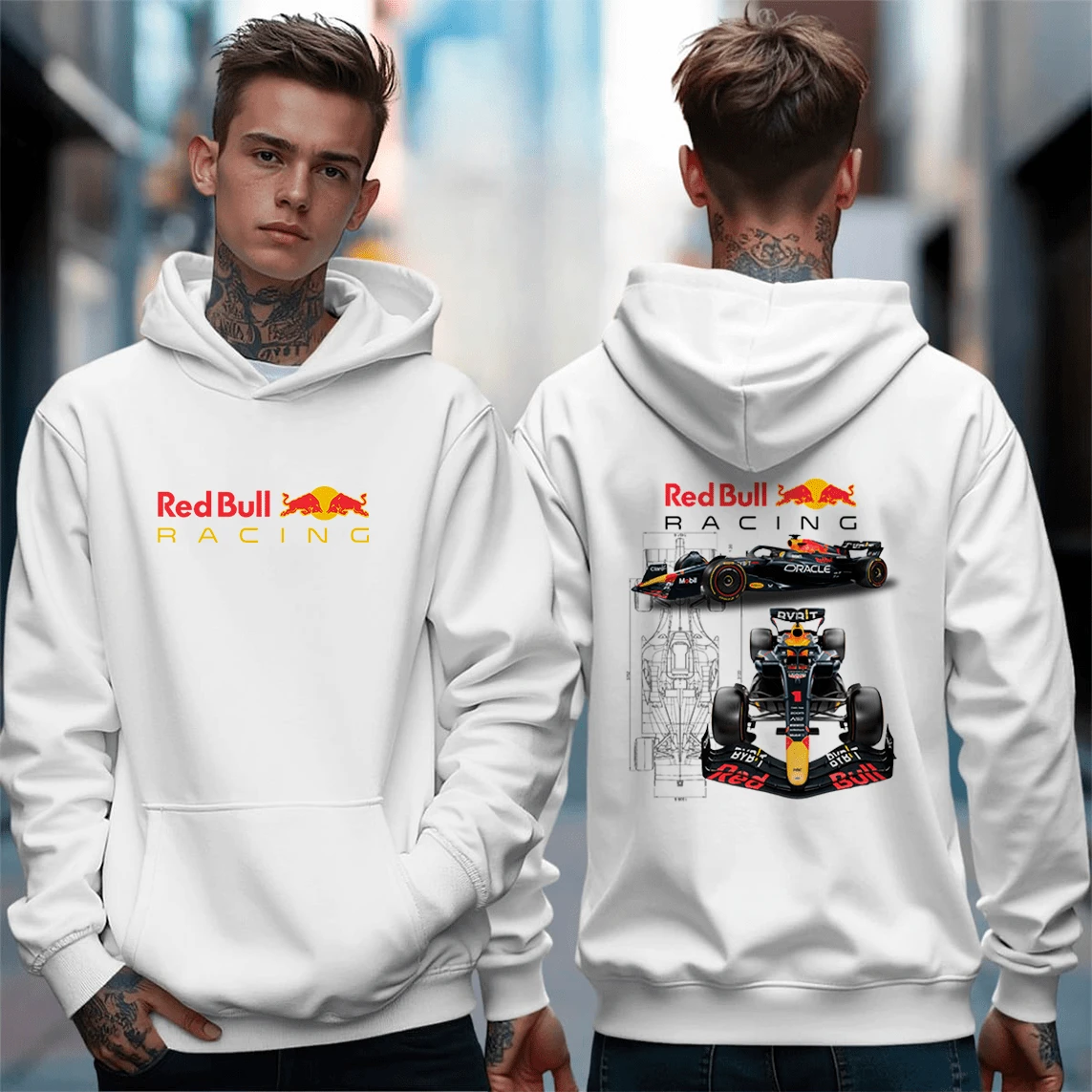 Red Bull F1  Cotton Car Sweatshirt - 白色 - 查看 1