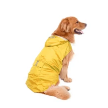 Reflektierender Regenmantel für große Hunde, wasserdichte und winddichte Jacke mit Kapuze, wasserdichter Mantel mit Kapuze für Haustiere, mit reflektierenden Streifen, Outdoor-Regenbekleidung für Hunde - Verschiedenfarbig - Übersicht 25