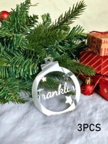 1/3/5 peças Presente de Natal, Decoração de Natal, Enfeites de Natal Personalizados, Decoração de Árvore de Natal Personalizada, Decoração em Madeira/Acrílico, Nomes Cortados a Laser, Bola de Natal, Etiquetas para Presente, Seu Logotipo Multifuncional, Ornamental Requintado, Elegante, Bonito, Vintage Personalizado, Presente Ideal e Único para Ele e Ela Aniversários Dia dos Namorados Dia das Mães Aniversários, Dia dos Pais - Multicolorido - Ver 24