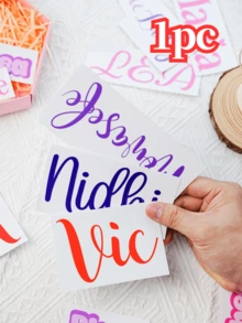 Nhãn dán tên tùy chỉnh, thích hợp cho cốc thủy tinh, hộp quà hoặc sử dụng khác | Nhãn vinyl cá nhân hóa, thích hợp cho thiệp mời phù dâu, quà tặng văn phòng và Ngày Valentine, quà tặng Ngày của Cha, nhãn dán tường. - Nhiều màu - Xem 18
