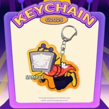 创意可爱卡通钥匙扣，游戏 Deltarun、Spamton 钥匙扣、Tenna 钥匙扣，“我爱电视”、“电视时间”主题，2D 双面卡通人物吊坠。卡通人物礼物。适合粉丝、生日礼物、钥匙扣、汽车钥匙扣、包装装饰、背包和室内装饰，是游戏玩家和收藏家的理想之选，趣味设计，2D 平面配件。 - 彩色 - 查看 9
