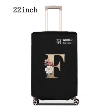 1 件行李箱罩无弹性无纺布行李箱保护套行李防尘罩适用于 20-30 英寸拉杆箱防刮行李箱保护套玫瑰金首字母图案旅行配件返校必备品