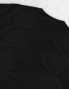 Pack de 3 Playeras Hombre 100% Algodón - Básicas, Suaves y Transpirables TCOMADP Set de 3 playeras de aldogon color liso , envios nacionales , envios inmediatos y muy rapidos,  marca Clothers - Negro - Ver 4