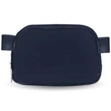 简约时尚女士腰包大容量斜挎包带扣可调节肩带