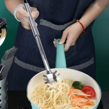 1 Pc, Pasta Scoop, Strainer, Grooved Pasta Scoop, Heavy-Duty Stainless Steel Strainer, Kitchen Tool Stainless Steel Pasta Scoop Ergonomic Design Noodle Scoop, Unique Shape Easily Scoops Dumplings And Eggs, Multi-Functional Kitchen Tool Conveniently Serves Delicious Food