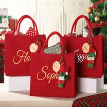 Customized Gift Bags And Ornaments, Holiday Gift Bags With Names, Party Bags, Christmas Eve Gift Bags, Christmas Holiday Gifts