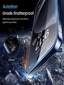 3片裝磨砂防窺陶瓷軟膜隱私螢幕保護貼，相容 iPhone 17 16 15 14 13 12 11 及更多機型，軟膜、隱私膜、隱私保護膜，防刮、觸控靈敏，適用於手機殼 [非玻璃膜] - 黑色 - 查看 4