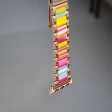 Stainless Steel Metal Watch Band Compatible With Apple Watch, Suitable For Office, Fitness, Party, Women/Men Fashion Rhinestone Design, Fits For Apple Watch S10/Ultra 1/Ultra 2/S9/S8/S7/S6/S5/Series 4/SE, 40mm/41mm/42mm/44mm/45mm/46mm/49mm Dial Size, Includes Strap Removal Tool For Easy Adjustment