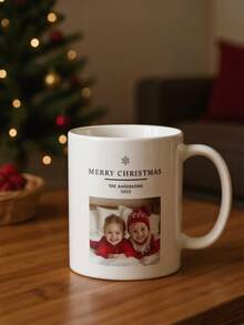 1 pieza Taza personalizada con foto, Taza de café personalizada con foto, Taza de aniversario personalizada con foto, Regalos de inauguración de la casa, Regalos de Navidad, Regalo de San Valentín, Regalo de aniversario, Regalo de graduación, Regalo del Día de la Madre, Regalo del Día del Padre, Regalo ideal para papá/mamá/abuela/abuelo, Regalo único para esposa/esposo, Regalo perfecto para novio/novia, Regalo personalizado para él/ella - Navidad 1 - Ver 2