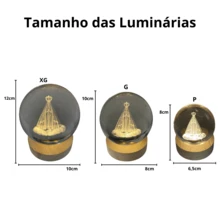 Crystal Ball LED Table Lamp Religious Jesus Lamp Size M And L - Our Lady Of Aparecida - View 2