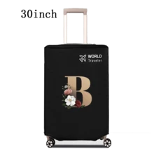 1 件行李箱罩无弹性无纺布行李箱保护套行李防尘罩适用于 20-30 英寸拉杆箱防刮行李箱保护套玫瑰金首字母图案旅行配件返校必备品