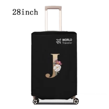 1 件行李箱罩无弹性无纺布行李箱保护套行李防尘罩适用于 20-30 英寸拉杆箱防刮行李箱保护套玫瑰金首字母图案旅行配件返校必备品