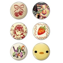 1 Pc 4.4cm/1.73inch Funny Pattern Pin Badge, Button Brooch, Suitable For Attaching To Clothing, Bags, Stationery Pouch And Hats, Stationery Supplies, Stationery Supplies, Office Decor And Accessories, Halloween And Christmas Decorations, Interesting Gifts For Friends, Family And Classmates