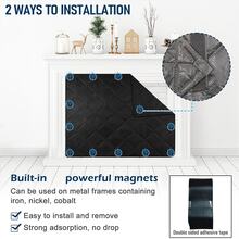 AIYYIPA 1PC AIYYIPA Magnetic Fireplace Cover - Fireplace Blanket For Block Cold Air Reduce Energy Costs, Fireplace Barrier For Pets/Insects/ Ashes, Windproof Winter Fireplace Screen, Home Heating Decoration, Pet Friendly
