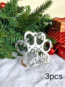 1/3/5pcs Personalized Name Wood & Acrylic Ornament – Custom Laser Cut Hanging Decor, Personalized Keepsake For Valentine's Day Gift, Eid Al-Fitr Celebration, Easter Gifts & Spring Home Decoration, Unique Anniversary & Birthday Gift, Custom Name Ornament For Family, Couples & Kids - Multicolor - View 14