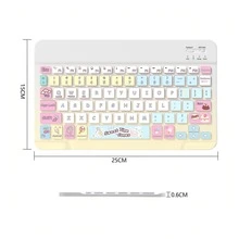 Ultra-Thin Rechargeable Bluetooth Keyboard, Portable Compact Wireless Keyboard (150mAh), Compatible With Samsung Galaxy Tab Tablets, Android, Windows Smartphones, IOS IPad, Christmas/New Year Gift 2026 (Dessert) - Dessert - View 6