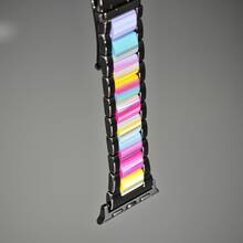 Stainless Steel Metal Watch Band Compatible With Apple Watch, Suitable For Office, Fitness, Party, Women/Men Fashion Rhinestone Design, Fits For Apple Watch S10/Ultra 1/Ultra 2/S9/S8/S7/S6/S5/Series 4/SE, 40mm/41mm/42mm/44mm/45mm/46mm/49mm Dial Size, Includes Strap Removal Tool For Easy Adjustment