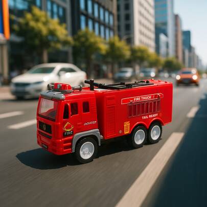 Fire Engine Toys For Boys, Girls And ChildrenChildren, With 4D LED Lights, Toddler- For Children From 3 Years Old And UpFire Engine, Real Fire Engine Sirens, Crashes And Trips