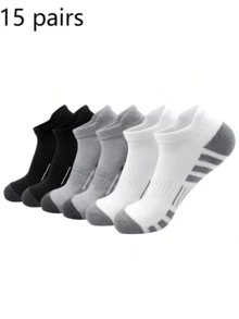 情人节礼物 6 双男士短袜，时尚高品质，低帮圆领踝袜，透气网眼，广泛用于运动和户外活动，休闲男士船袜。