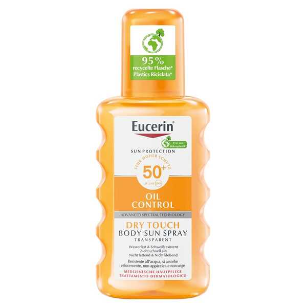 Eucerin - Spray solar transparente de toque seco y control de grasa SPF50+ (200ml)