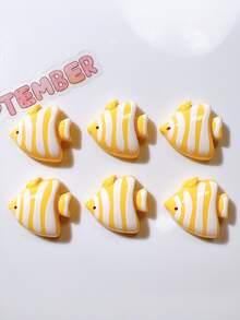 10/30pcs Random Mixed Creative Resin Glossy Ocean Animal Penguin Pufferfish DIY Cream Gel Hair Clips, Phone Cases, Hole Shoes/Hats Stickers, Hair Accessories, Ocean Series Starfish