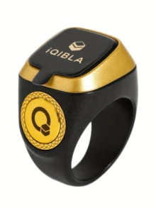 1个智能念经环 - 数字电子计数器，适用于穆斯林伊斯兰祈祷。新款高端计数器智能时间提醒闹钟户外电子设备APP控制手指计数器（20毫米）时尚智能祈祷环念经计数器