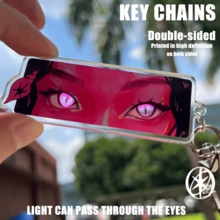 Llaveros acrílicos KATSEYE, productos de mercancía para fans de KPOP, diseño de ojo translúcido, se pueden usar como adornos de bolso, decoraciones de llavero, artículos de fans de conciertos, regalos pequeños y exquisitos para amigos fans
