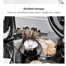 Caixa de Armazenamento de Cosméticos para Bancada do Banheiro, Pincel de Maquiagem, Esponja de Pó, Suporte para Armazenamento de Esponjas de Maquiagem, Organizador de Penteadeira, Ferramenta Mágica, Porta-Canetas, Porta-Pincéis