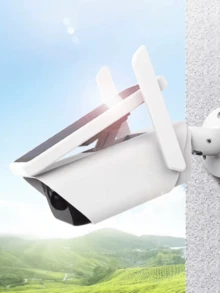 Outdoor Security Camera IP Wifi HD Waterproof Solar Powered With Built-In Battery/PIR Alarm - White - View 8