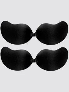 2 Pairs Reusable Lift-Up Invisible Bras, Backless Design, Suitable For All Seasons - Multicolor - View 12