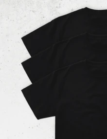 Pack de 3 Playeras Hombre 100% Algodón - Básicas, Suaves y Transpirables TCOMADP Set de 3 playeras de aldogon color liso , envios nacionales , envios inmediatos y muy rapidos,  marca Clothers - Negro - Ver 3