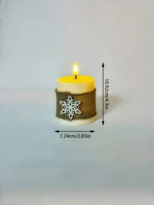 1 pieza/Set de 3 velas LED sin llama con control remoto y temporizador, velas LED, velas en pilar con discos de madera con copos de nieve, luces de vela, efecto de llama 3D, adecuado para boda, Navidad, decoración de jardín, fiesta, decoración del hogar, decoración de mesa, regalos