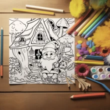 Libro para colorear de Navidad con 25 páginas únicas - Para aliviar el estrés, relajación y creatividad | Regalo navideño para niños, adolescentes, mujeres y hombres | Libro de actividades de terapia artística divertido y educativo