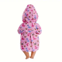 Delicate Craftsmanship Raincoat For 18-Inch Dolls, Fits 14-18inch Newborn Dolls,One-Piece Outfit (Doll Not Included)