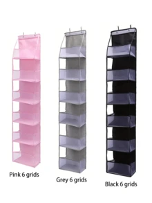 门上多层悬挂式收纳盒，化妆品壁挂式收纳盒，大容量网状支架，带透明口袋，适用于厨房、浴室、卧室、宿舍、节日装饰、房间装饰