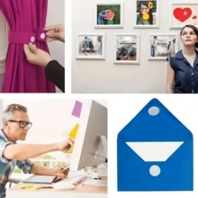 80/160/200/320/400/560对圆点紧固件钩环带强力自粘尼龙圆点贴纸黑白透明互锁DIY配件 - 彩色 - 查看 4