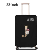 1 件行李箱罩无弹性无纺布行李箱保护套行李防尘罩适用于 20-30 英寸拉杆箱防刮行李箱保护套玫瑰金首字母图案旅行配件返校必备品
