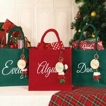Customized Gift Bags And Ornaments, Holiday Gift Bags With Names, Party Bags, Christmas Eve Gift Bags, Christmas Holiday Gifts