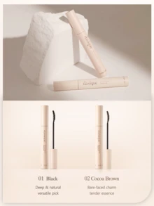 Dasique Lengthening Mascara - Brown, Curling & Volumizing, Long-Lasting, Waterproof & Sweat-Proof, Smudge-Proof, Suitable For Beginners, Easy To Apply, Professional Eye Makeup, Ideal For Graduation, Birthday, Holidays, Fashion-Conscious Women, Holiday Essential, Christmas Gift, Back-To-School Fashion Brand Cosmetics - 01 Black - 查看 10