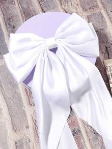 1/4 Pieces Women's Hair Clip, Black Bow, White Bow, Pink Bow, Women's Bow, Satin Ribbon, Satin Bow, Long Tail Clip, Bow, Party Hair Accessory, Mother's Day Fashion, Daily Party Claw Clips Hair Claws Hair Barrettes, School Stuff, Hair Accessories, Valentines Accessories, Head Accessories - Multicolor - View 13