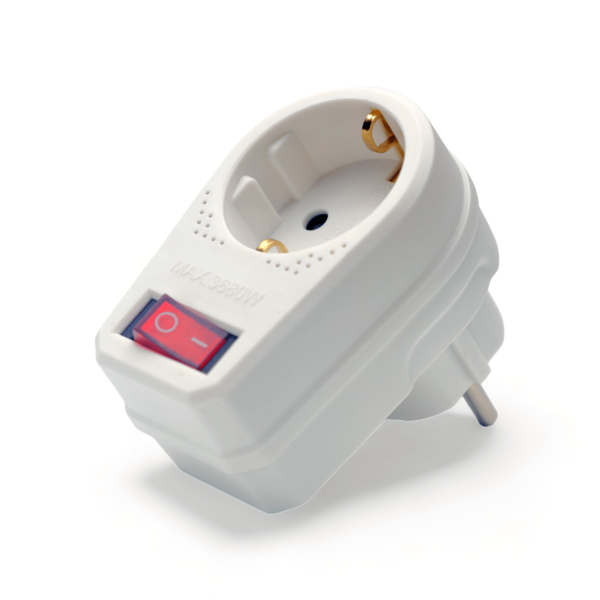 DISTRIBUX Enchufe conmutador regleta base de enchufe con interruptor MAX. 3680W 250V/16A  ✅ Entrega de 1-3 días